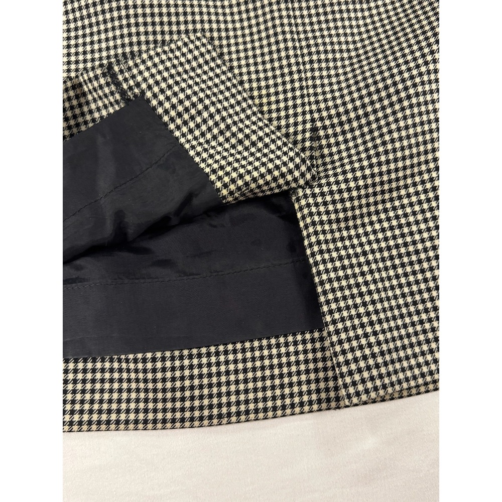 Akris Switzerland Black White Houndstooth Wool Pencil Skirt Vintage Luxury - Picture 10 of 12